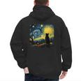 Cat Starry Night Van Gogh Cat For Cat Lover Cat Mom Cat Dad Men's Hoodie Back Print Cat Starry Night Van Gogh Cat For Cat Lover Cat Mom Cat Dad Men's Hoodie Back Print
