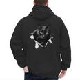 Cat Torn Cloth For Cat Lover Cat Dad Cat Mom Men's Hoodie Back Print