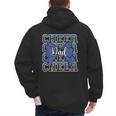 Cheer Dad Daddy Bow Sport Cheerleader Cheerleading Blue Men's Hoodie Back Print