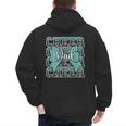 Cheer Dad Daddy Bow Sport Cheerleader Cheerleading Teal Blue Men's Hoodie Back Print
