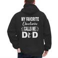 Cheer Dad My Favorite Cheerleader Calls Me Dad Men's Hoodie Back Print