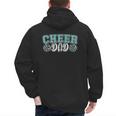Cheer Dad My Favorite Cheerleader Calls Me Dad Teal Blue Men's Hoodie Back Print