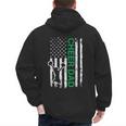 Cheer Dad Flag Green Cheerleading Men's Hoodie Back Print Cheer Dad Flag Green Cheerleading Men's Hoodie Back Print
