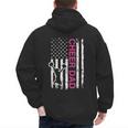 Cheer Dad Flag Pink Cheerleading Men's Hoodie Back Print