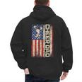 Cheerleader Dad Cheer Dad American US Flag Father Team Men's Hoodie Back Print