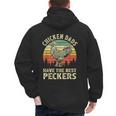 Chicken Dads Have The Best Peckers Vintage Apparel Men's Hoodie Back Print