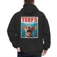 Chihuahua Teefs Top Teeth Chi Jowls Paws Dog Mom Dad Men's Hoodie Back Print