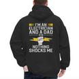 Cool Electrician For Men Dad Professional Electrician Men's Hoodie Back Print
