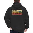 Cool Garbage Man Art For Men Dad Father Garbage Dump Truck Men's Hoodie Back Print