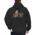 Cool Motocross Dirt Bike Biker Dad & Sons Father's Day Men's Hoodie Back Print