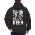 This Is My Costume Give Me A Beer Shirt Men Dad Halloween Men's Hoodie Back Print