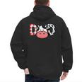Cow Mom Or Dad Birthday Farm Birthday Party Men's Hoodie Back Print