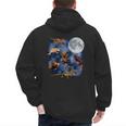 Crested Gecko Moon Retro Reptile Mom Dad Breeder Lover Men's Hoodie Back Print