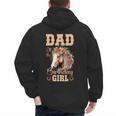 Cute Dad Of The Birthday Girl Horse Family Party Men's Hoodie Back Print