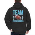 Cute Team Touchdowns Gender Reveal For Mom And Dad Men's Hoodie Back Print