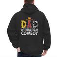 Dad 1st Birthday Cowboy Western Dad Birthday Boy Men's Hoodie Back Print