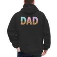 Dad Of 1st First Birthday Girl Ice Cream Men's Hoodie Back Print