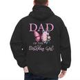 Dad 1st First Birthday Matching Family Butterfly Floral Men's Hoodie Back Print