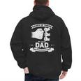 Dad Of 3 Cool Daddy Of Three Fathers Day Dad Of Three Men's Hoodie Back Print