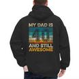 My Dad Is 40 And Still Awesome 40th Birthday Vintage Retro Men's Hoodie Back Print