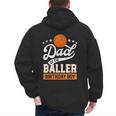Dad Of The Baller Birthday Boy Basketball Themed Party Men's Hoodie Back Print