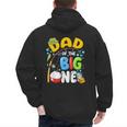 Dad Of The Big One Fishing Birthday Boy Family Party Men's Hoodie Back Print