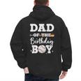 Dad Of The Birthday Boy Baseball Bday Family Men's Hoodie Back Print