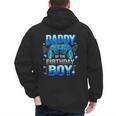 Dad Of The Birthday Boy Cool Gamer Video Game Birthday Men's Hoodie Back Print