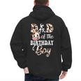 Dad Of The Birthday Boy Cow Farm 1St Birthday Boy Men's Hoodie Back Print