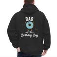 Dad Of The Birthday Boy Donut Theme Party Blue Father Men's Hoodie Back Print