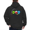 Dad Of The Birthday Boy Birthday Fishing Family Men's Hoodie Back Print