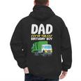 Dad Of The Birthday Boy Garbage Truck Birthday Party Men's Hoodie Back Print