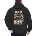 Dad Of The Birthday Boy Monster Truck Family Matching Party Men's Hoodie Back Print
