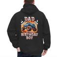 Dad Of The Birthday Boy Monster Truck Birthday Men's Hoodie Back Print