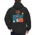 Dad Of The Birthday Boy Sports Matching Family Men's Hoodie Back Print
