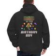 Dad Of The Birthday Boy Video Gamer Pixel Number Men's Hoodie Back Print