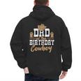 Dad Of The Birthday Cowboy Themed Birthday Boy Rodeo Cowboy Men's Hoodie Back Print