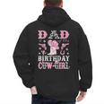 Dad Of The Birthday Cowgirl Pink Disco Rodeo Western Men's Hoodie Back Print