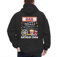 Dad Birthday Crew Movie Night Theme Matching Party Men's Hoodie Back Print