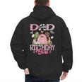 Dad Of The Birthday Girl 1St Birthday Pink Cow Farm Men's Hoodie Back Print