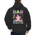 Dad Of The Birthday Girl Axolotl Bday Party Family Men's Hoodie Back Print