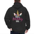 Dad Of The Birthday Girl Father Unicorn Birthday Small Men's Hoodie Back Print