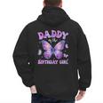 Dad Of The Birthday Girl Tie Dye Butterfly Birthday Family Men's Hoodie Back Print