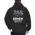 Dad Of The Birthday Monster Truck Family Matching Party Men's Hoodie Back Print