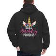 Dad Of The Birthday Princess Father Unicorn Birthday Men's Hoodie Back Print