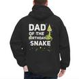 Dad Of The Birthday Snake Themed Birthday Party Men's Hoodie Back Print