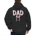 Dad Birthday Squad Matching Coquette Bow Family Party Men's Hoodie Back Print