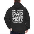 Dad Of CAMILA Father's Day Personalized Name Joke Men's Hoodie Back Print