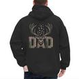 Dad Deer Hunting Camo Father Hunters Buck Camouflage Nature Men's Hoodie Back Print