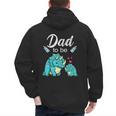 Dad To Be Dinosaur Baby Shower For Boy Men's Hoodie Back Print